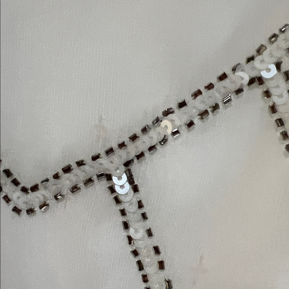 White House Black Market Ivory Geometric Camisole - Picture 8 of 8